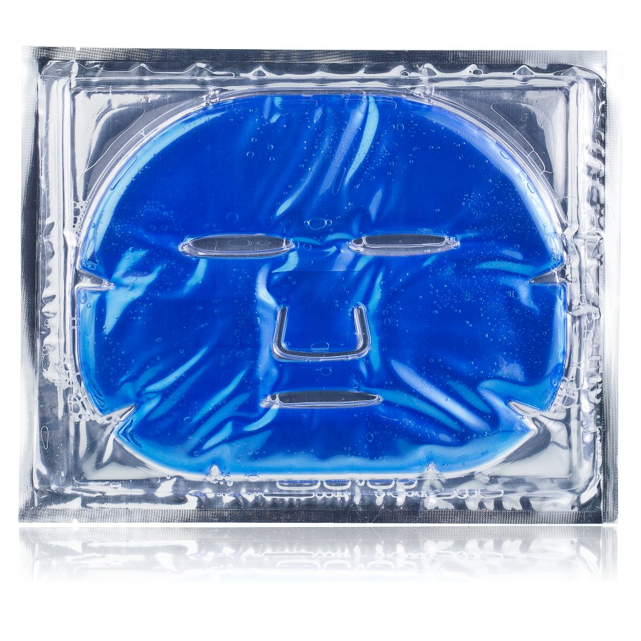 Фото Уходовая косметика Коллагеновая маска для лица с морскими минералами (отбеливающая) Collagen Crystal (Blue) CMD-093