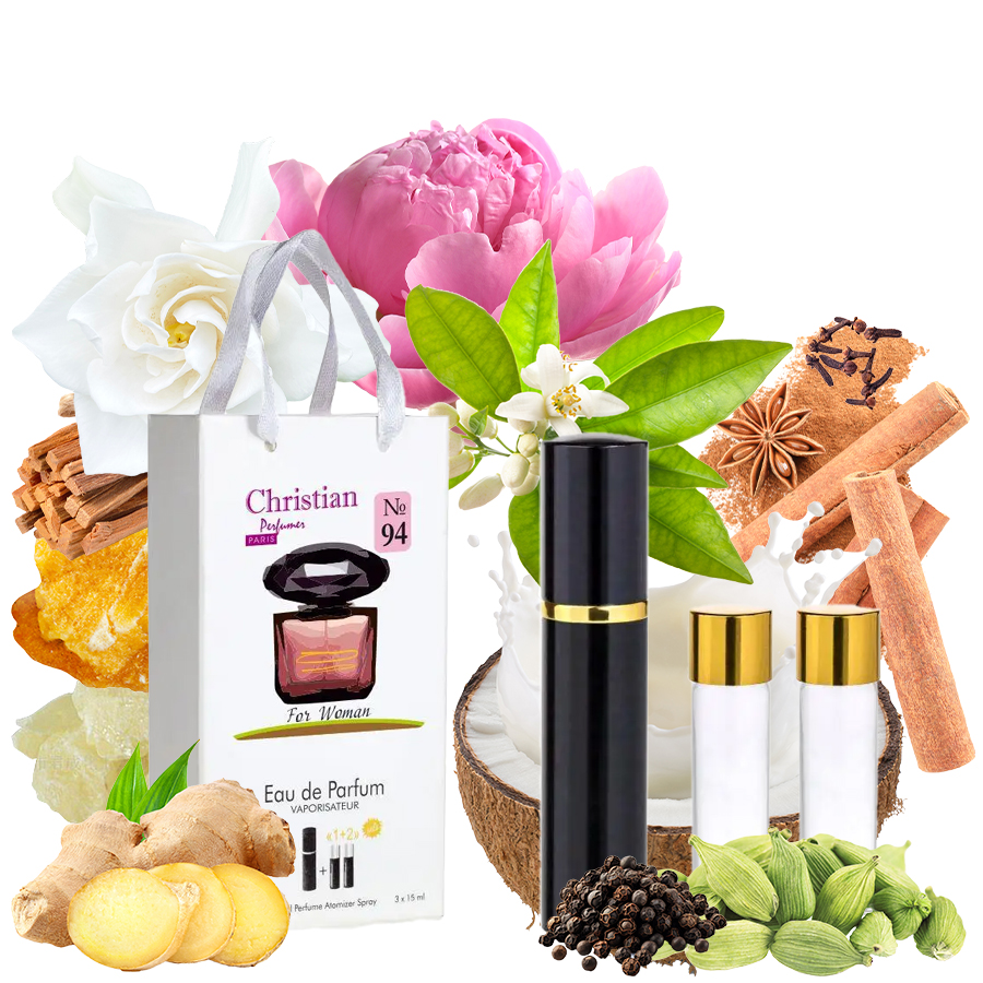 Фото Подарункові набори парфумерії Набір парфумерії для жінок 3x12 ml Christian K-155w № 94 за мотивами 