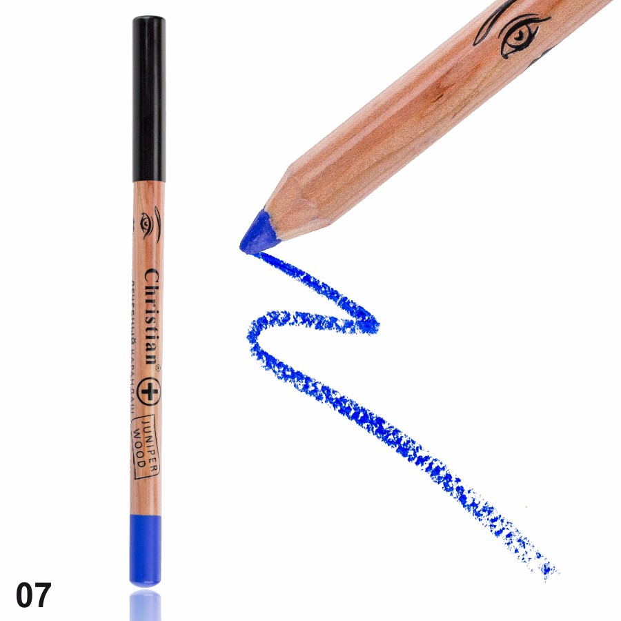 Фото Декоративная косметика Лечебный ультрамягкий карандаш для глаз Christian СН-10 № 07 Electric blue