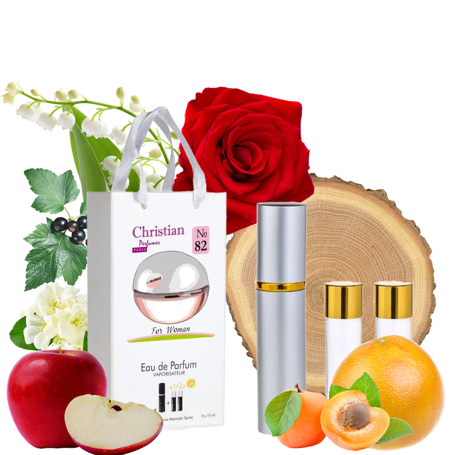 Фото Подарочные наборы парфюмерии Набор женской парфюмерии 3x12 ml Christian K-155w № 82 по мотивам "Be Delicious Fresh Blossom" DKNY