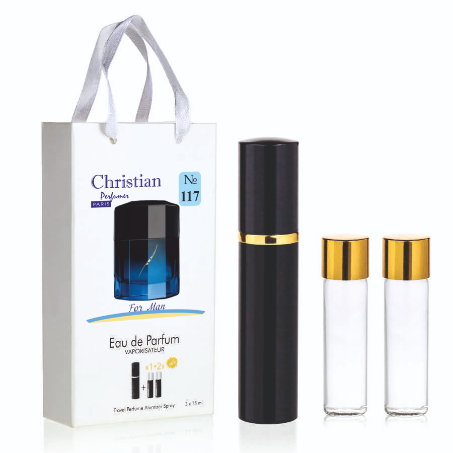 Фото Подарункові набори парфумерії Набір парфумерії для чоловіків 3x12 ml Christian K-155m за мотивами «Pure XS Night» PACO RABANNE