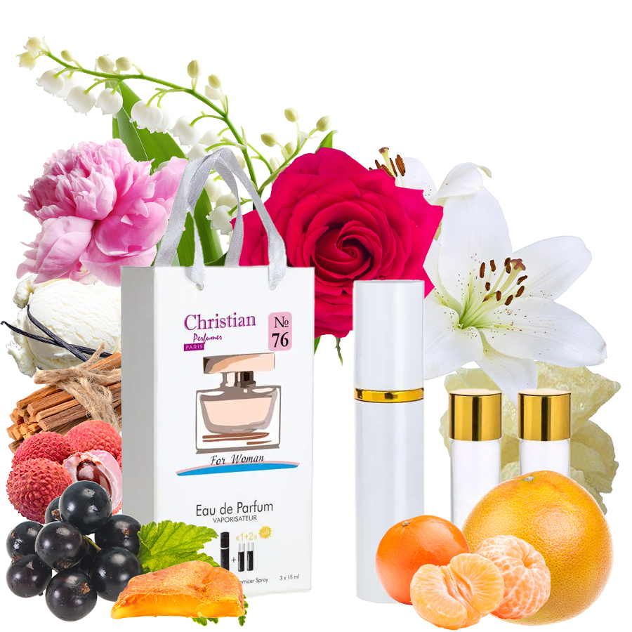 Фото Подарункові набори парфумерії Набір парфумерії для жінок 3x12 ml Christian K-155w № 76 за мотивами 