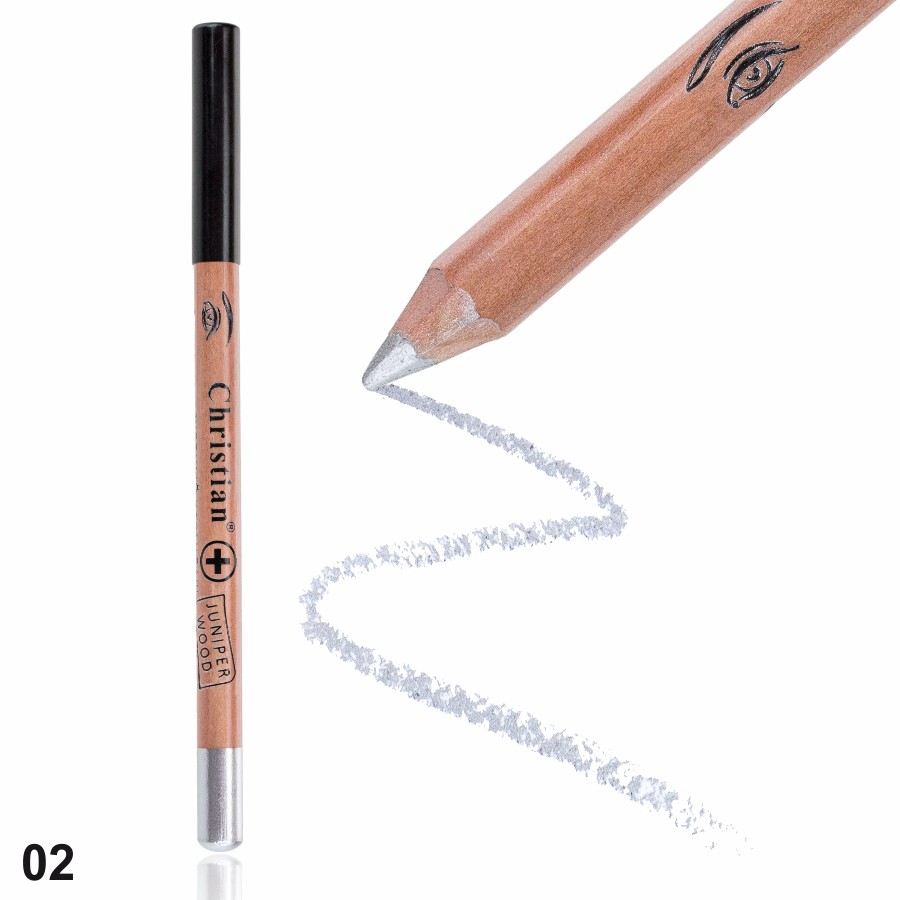 Фото Декоративна косметика Лікувальний ультрам'який олівець для очей Christian СН-10 №02 Silver