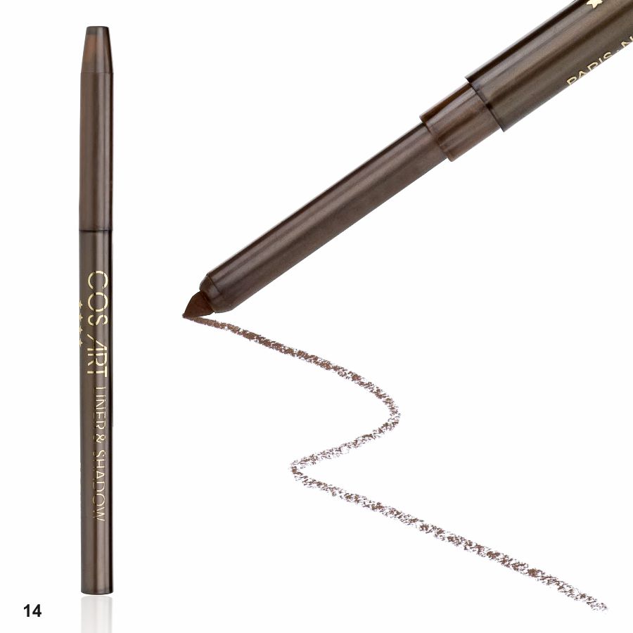 Фото Декоративна косметика Контурний механічний олівець для очей та губ Brown (коричневий) ART № 14