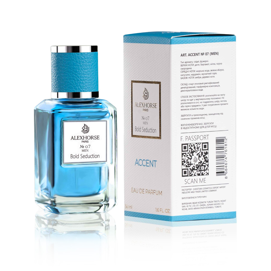 Парфумована вода для чоловіків Bold Seduction ACCENT Alex Horse 50