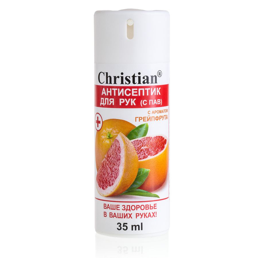Фото Декоративная косметика Антисептик для рук с ароматом грейпфрута 35ml Christian CA-35 G