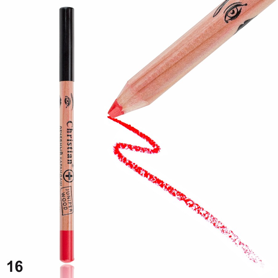 Фото Декоративна косметика Лікувальний ультрам'який олівець для губ Christian СН-10 №16 Red
