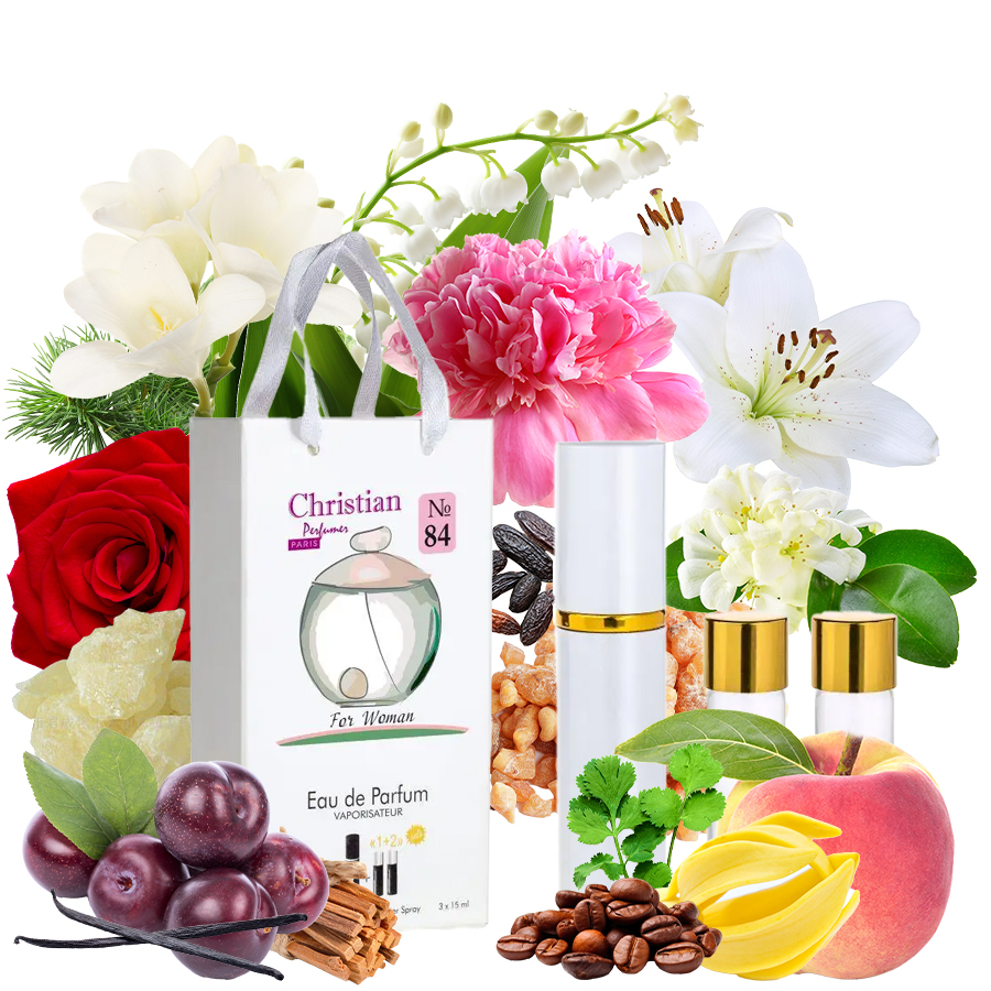 Фото Подарункові набори парфумерії Набір парфумерії для жінок 3x12 ml Christian K-155w № 84 за мотивами 