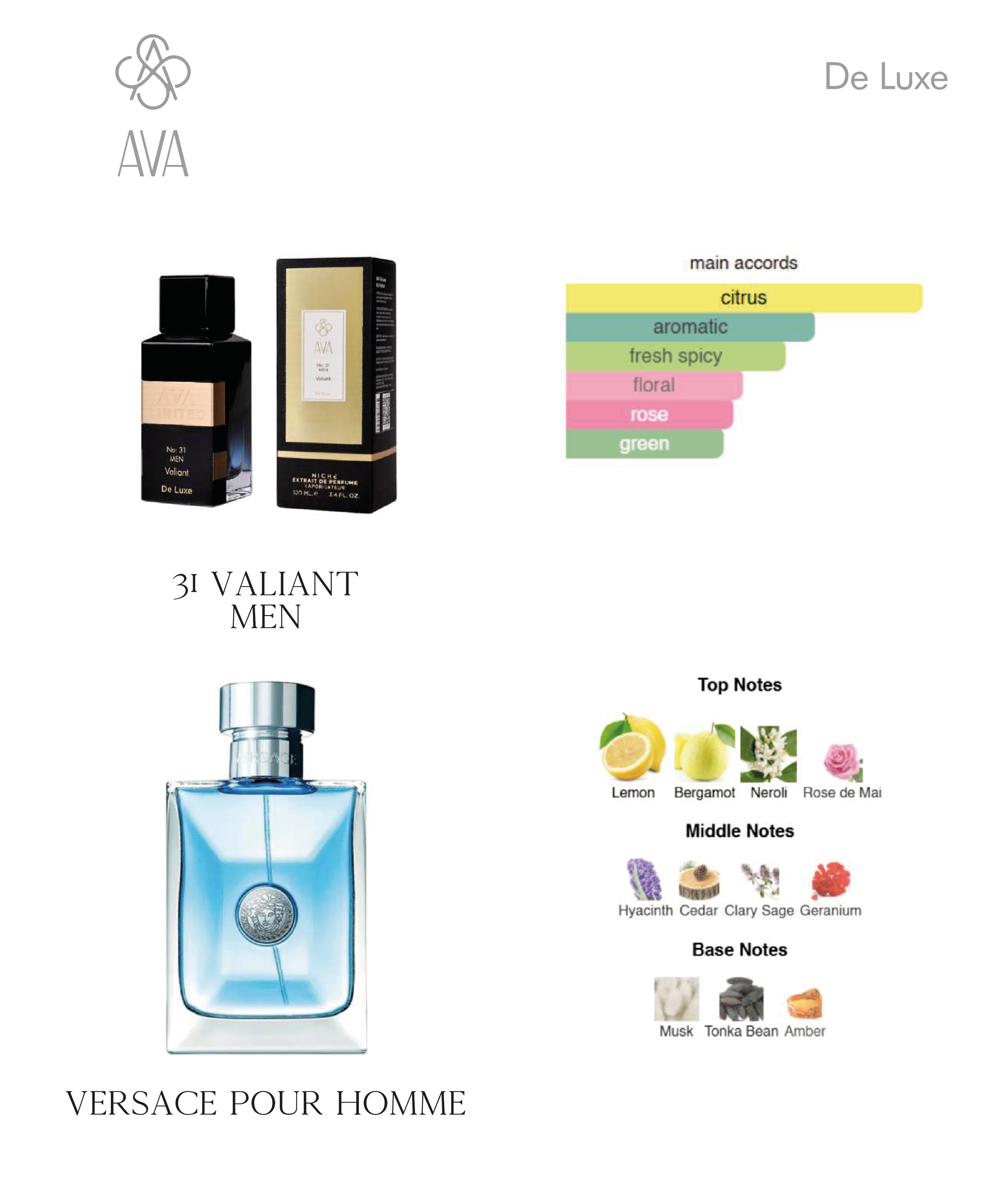 Фото Для женщин Нішевий парфумерний екстракт для чоловіків Valiant AVA-De Luxe NICHE PERFUME 100 ml AD-31
