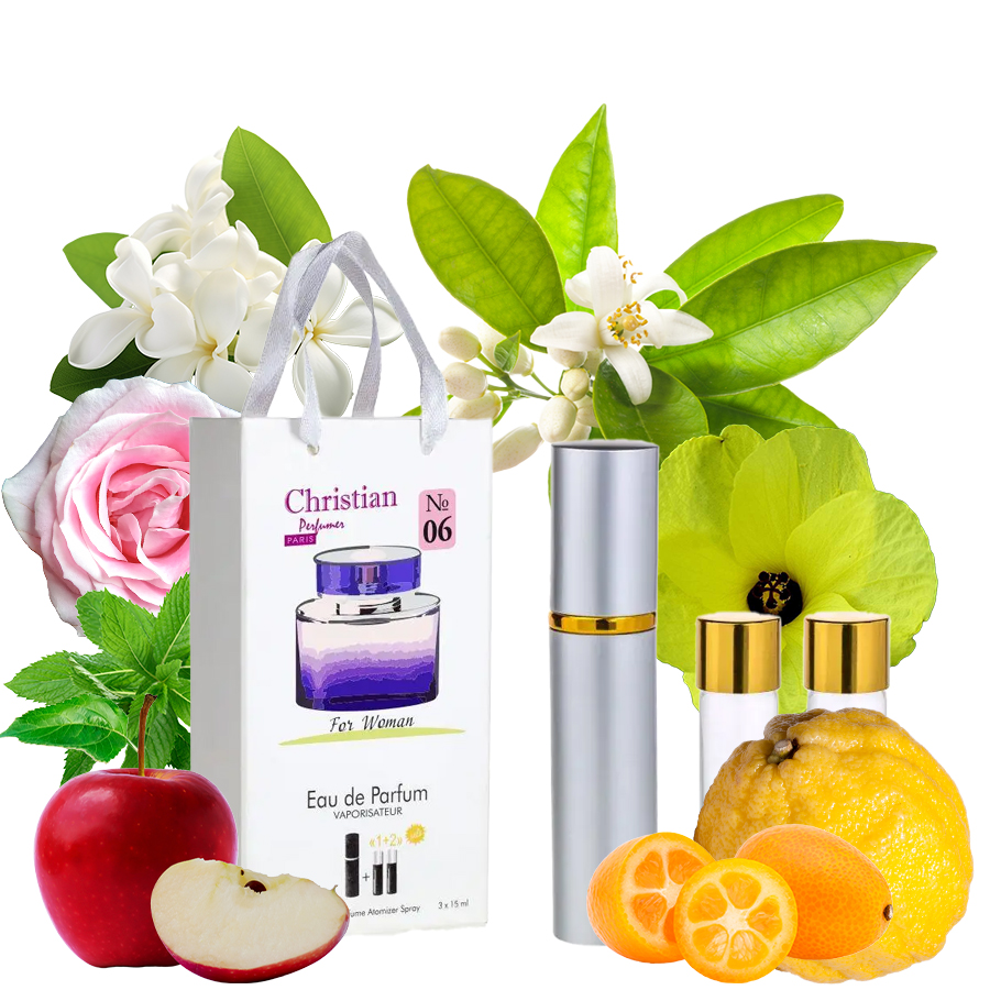 Фото Подарункові набори парфумерії Набір парфумерії для жінок 3x12 ml Christian K-155w № 6 за мотивами 