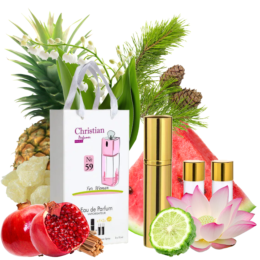 Фото Подарункові набори парфумерії Набір парфумерії для жінок 3x12 ml Christian K-155w № 59 за мотивами 