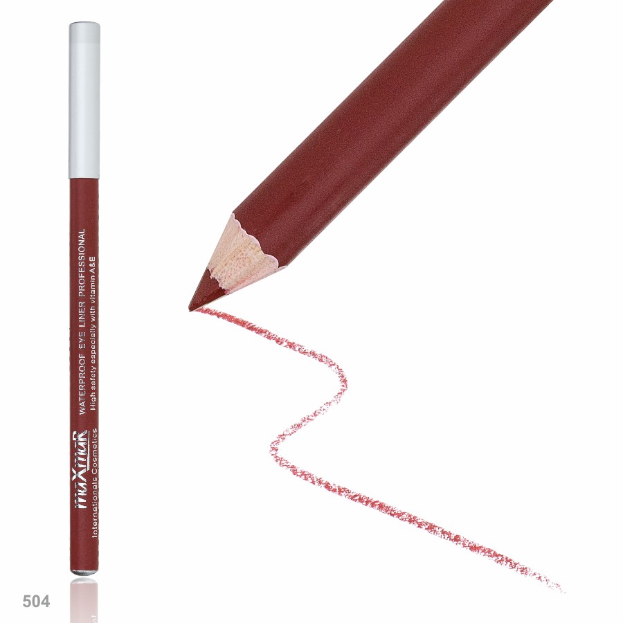 Фото Карандаши для глаз и губ Водостойкий карандаш для губ maXmaR mc-001 № 504