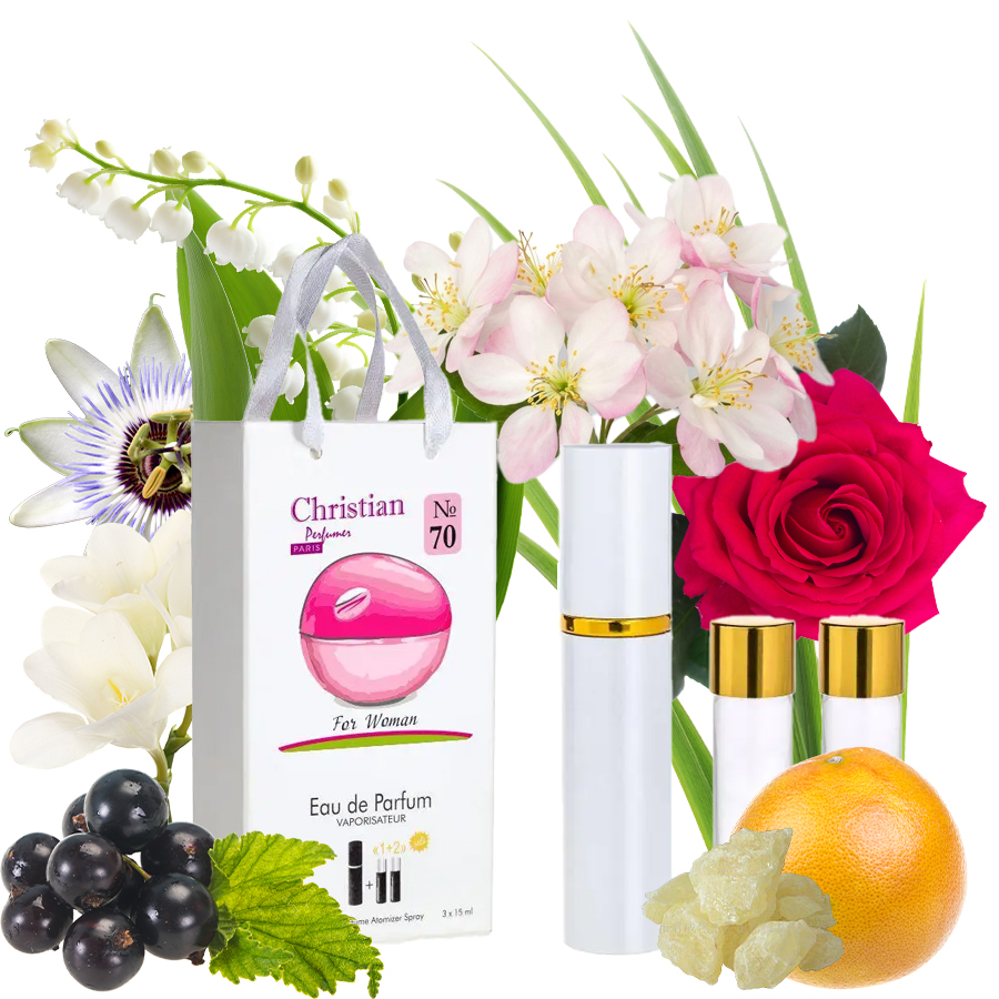 Фото Подарункові набори парфумерії Набір парфумерії для жінок 3x12 ml Christian K-155w № 70 за мотивами 