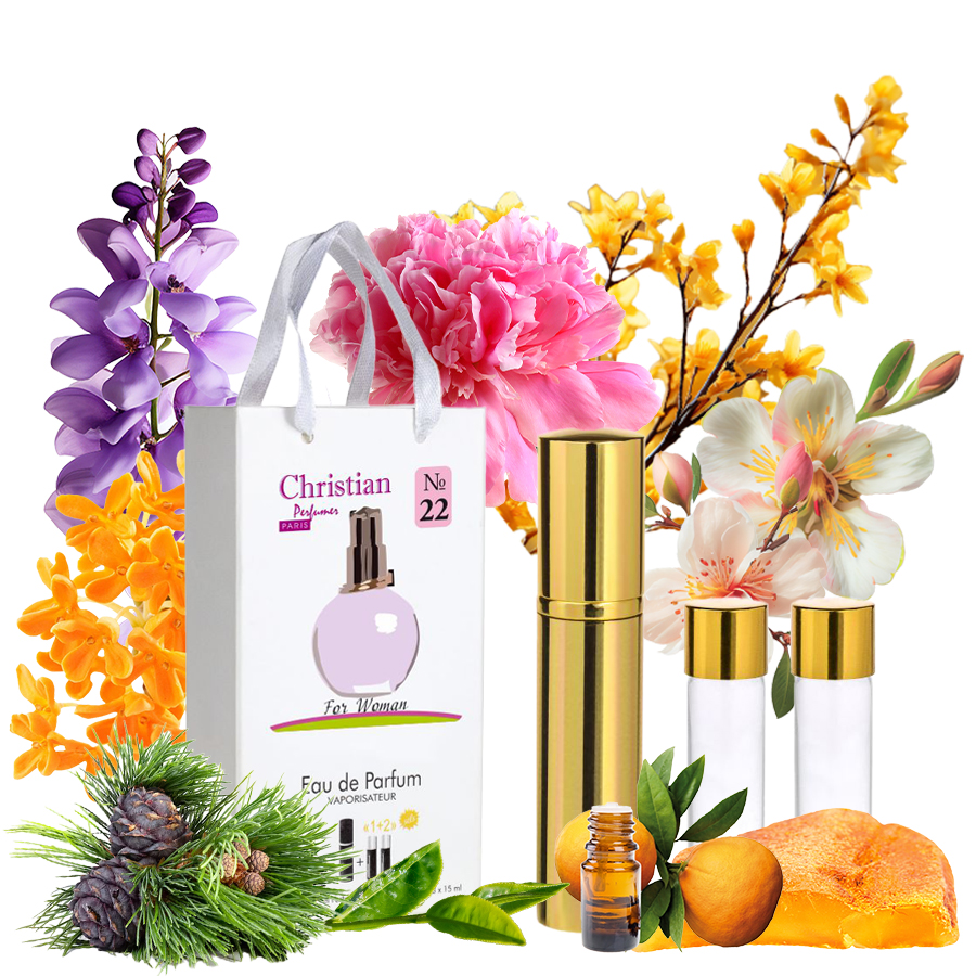 Фото Подарункові набори парфумерії Набір парфумерії для жінок 3x12 ml Christian K-155w № 22 за мотивами 