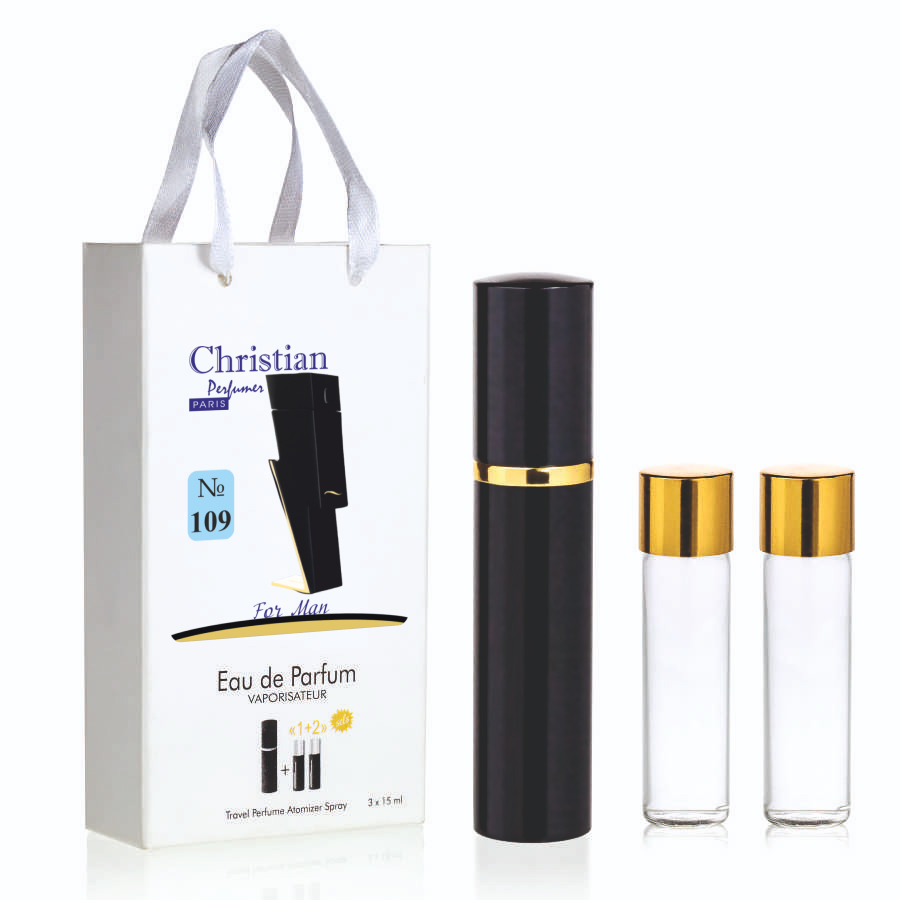 Фото Подарочные наборы парфюмерии Набор парфюмерии для мужчин 3x12 ml Christian K-155m № 109  по мотивам «Bad boy» CAROLINA HERRERA