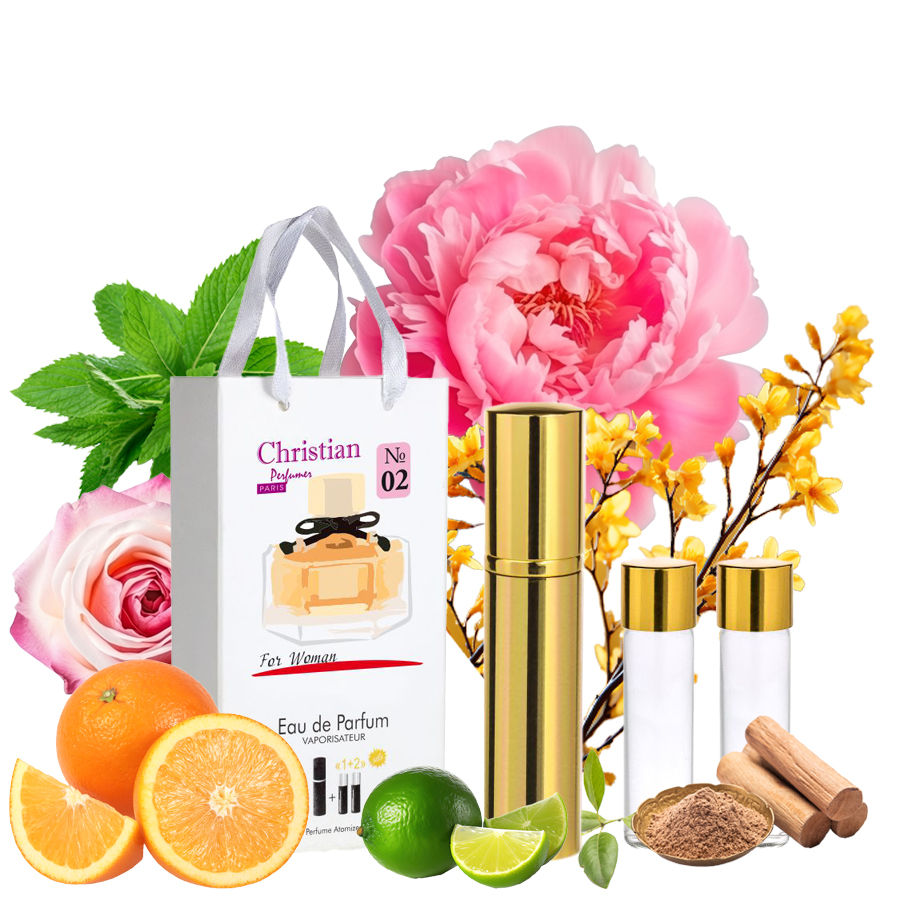 Фото Подарочные наборы парфюмерии Набор парфюмерии для женщин 3x12 ml Christian K-155w № 2 по мотивам "Flora" GUCCI