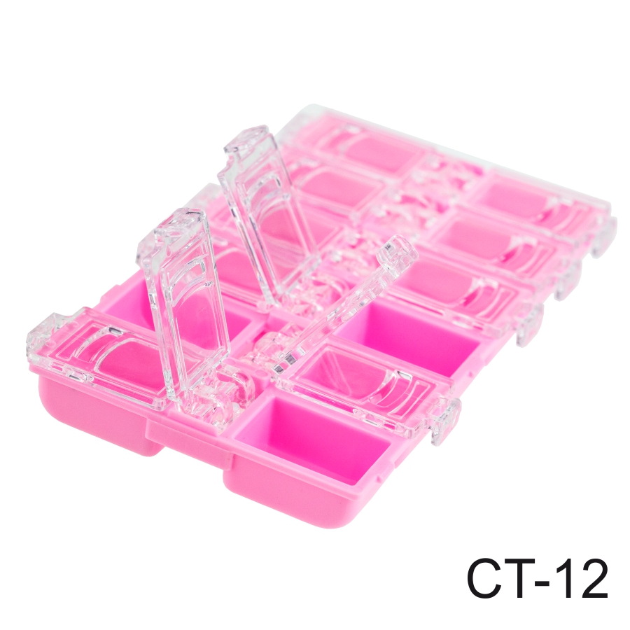 Фото Гелевые системы Контейнер с индивидуальными крышками CT-12 (розовый)