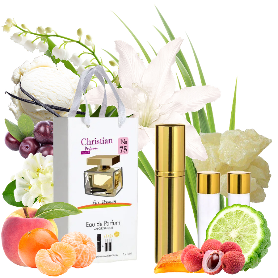 Фото Подарункові набори парфумерії Набір парфумерії для жінок 3x12 ml Christian K-155w № 75 за мотивами 