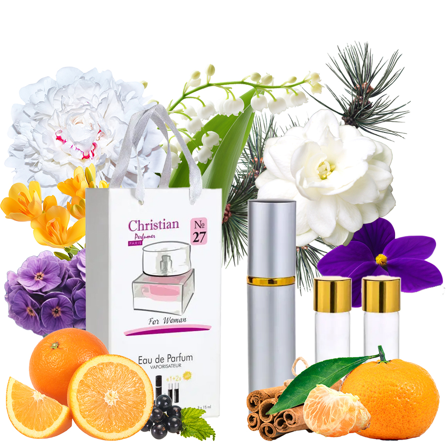 Фото Подарункові набори парфумерії Набір парфумерії для жінок 3x12 ml Christian K-155w № 27 за мотивами 