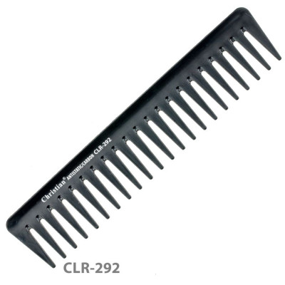 Фото Гребешок для волос карбоновый антистатический крупнозубый Christian CLR-292 Christian