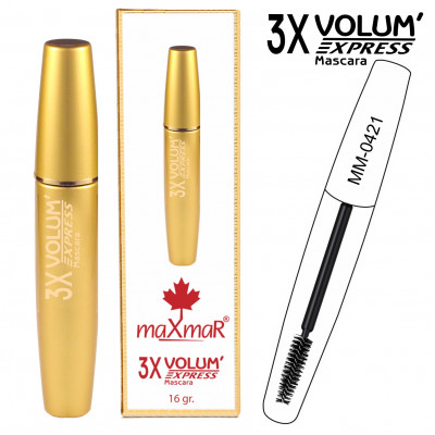 Фото Тушь для ресниц Gold Mascara Volum' Express 3 X объемная maXmaR MM-0421 maXmaR