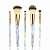 Фото Пензлики для макіяжу Набір пензлів для макіяжу з кристальними ручками в подарунковій коробці (5 пензликів) maXmaR MB-293