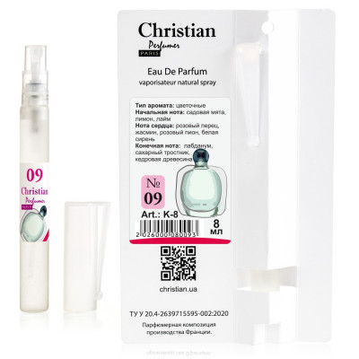 Фото Парфюмированная вода для женщин 8 ml Christian K-8 № 9 по мотивам "Acqua di Gioia" ARMANI Christian