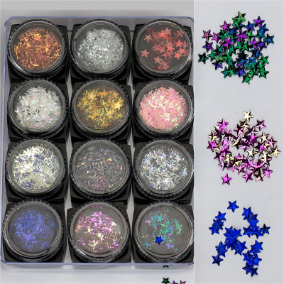 Фото Набор декора для маникюра GC-83 мерцающие кристаллы 12 цветов Christian