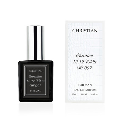 Фото Парфюмированная вода для мужчин «Christian 12.12 White» Christian 25 ml K-25 № 097 Christian