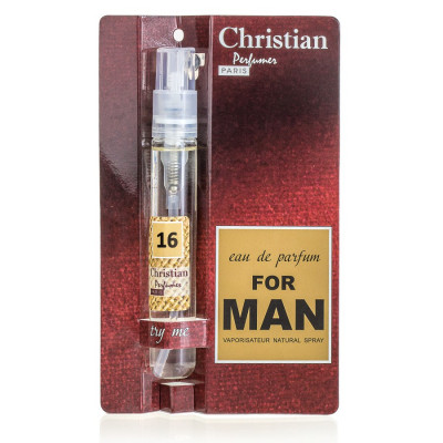 Фото Мини-парфюм спрей для мужчин Christian 16 ml K-16m № 16 по мотивам "Bottled Night" H. BOSS Christian