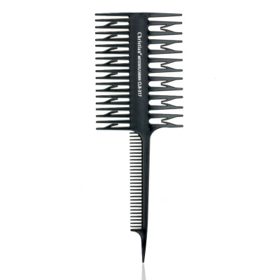 Фото Гребешок для волос карбоновый антистатический с разделителями прядей Christian CLR-317 Christian