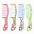 Фото Інструменти та аксесуари Дитячий гребінь для волосся середньозубий з ручкою Christian CLR-275 MIX (green,white,blue,pink)