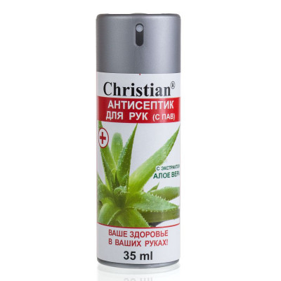 Фото Антисептик для рук с экстрактом алоэ вера 35ml Christian CA-35 A Christian