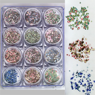 Фото Набор декора для маникюра GC-27 мерцающие кристаллы 12 цветов Christian