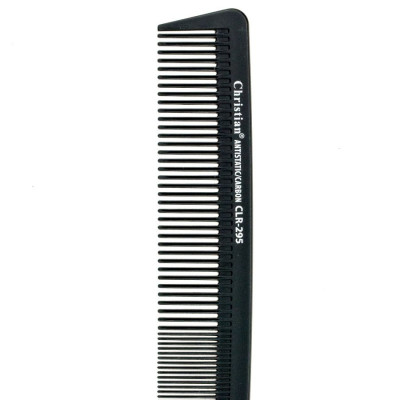 Фото Гребешок для волос карбоновый антистатический средне-мелкозубый Christian CLR-295 Christian