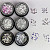 Фото Гелеві системи Набір декору для манікюру GC-41 сріблясті кристали, що мерехтять, 6 форм