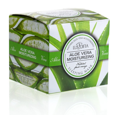 Фото Ночная увлажняющая маска для лица с экстрактом алоэ Aloe Vera 100 g CMD-100 Lusidina