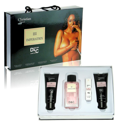 Фото Подарочный набор парфюмерии для женщин (пафюм100ml+10ml+гель для душа+гель для тела) 3265/Набор Christian
