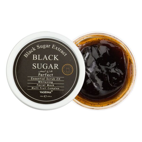 Маска-скраб для обличчя із чорним цукром Vaseina Black Sugar 100 ml CMD-137 — фото 2