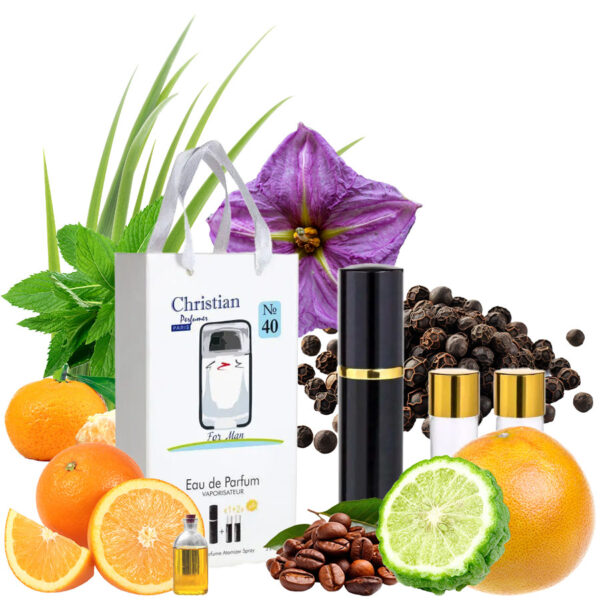 Подарунковий набір парфумерії 3x12 ml Christian for men K-155m № 040 за мотивами Play GIVENCHY