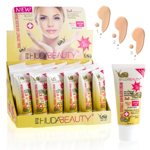 BB крем SPF50 Snail Extract Sun Block Cream 45ml ( 3 кольори)