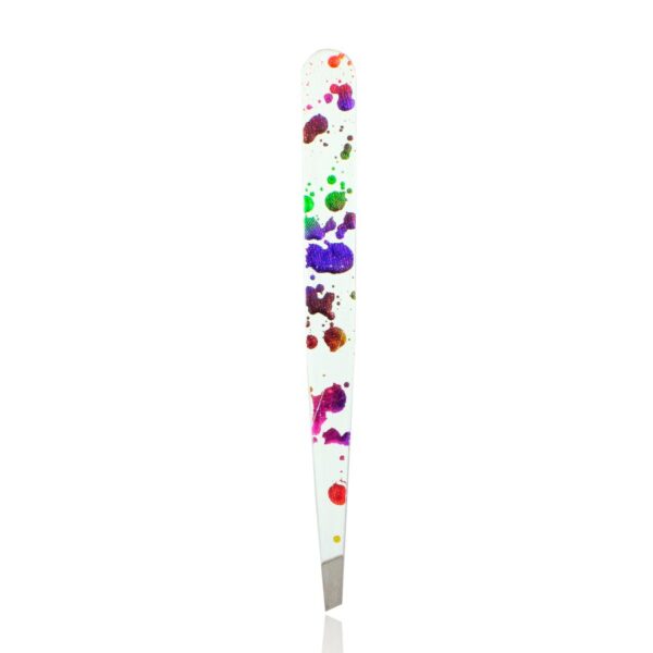 Пінцет скошений Christian CTW-121 White