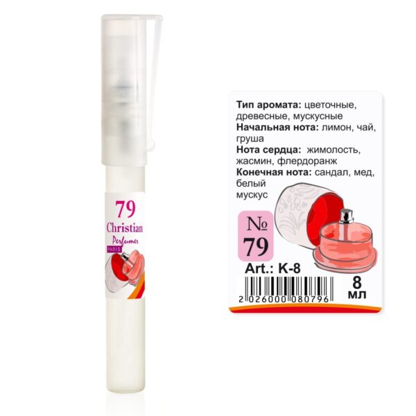 Парфумована вода флакон-ручка 8 ml Christian for women K-8 № 079 за мотивами Scarlette CACHAREL