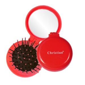 Гребінець складаний із дзеркальцем Christian CR-4000 Red