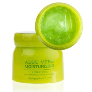 Нічна зволожуюча маска для обличчя з екстрактом алое Aloe Vera 100 g CMD-100