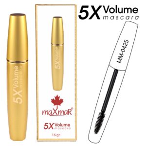 Туш для вій об'ємна Gold Mascara Volume 5 X maXmaR MM-0425