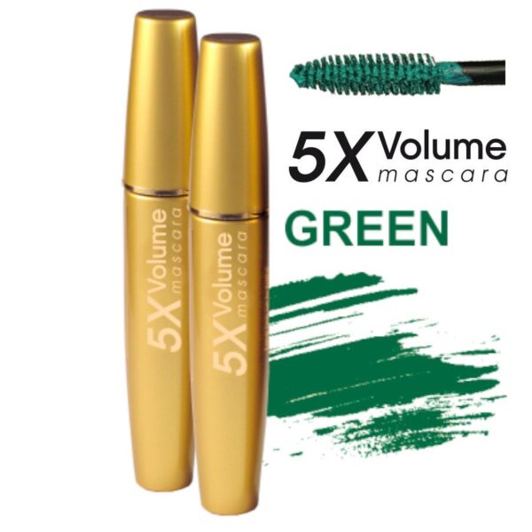 Туш для вій Gold Mascara Volume 5 X Light об'ємна maXmaR MM-0425 Green