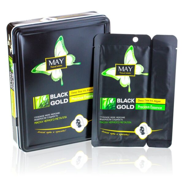 Чорна маска для обличчя Black Gold Precious Essence (омолоджуюча) CMD-023