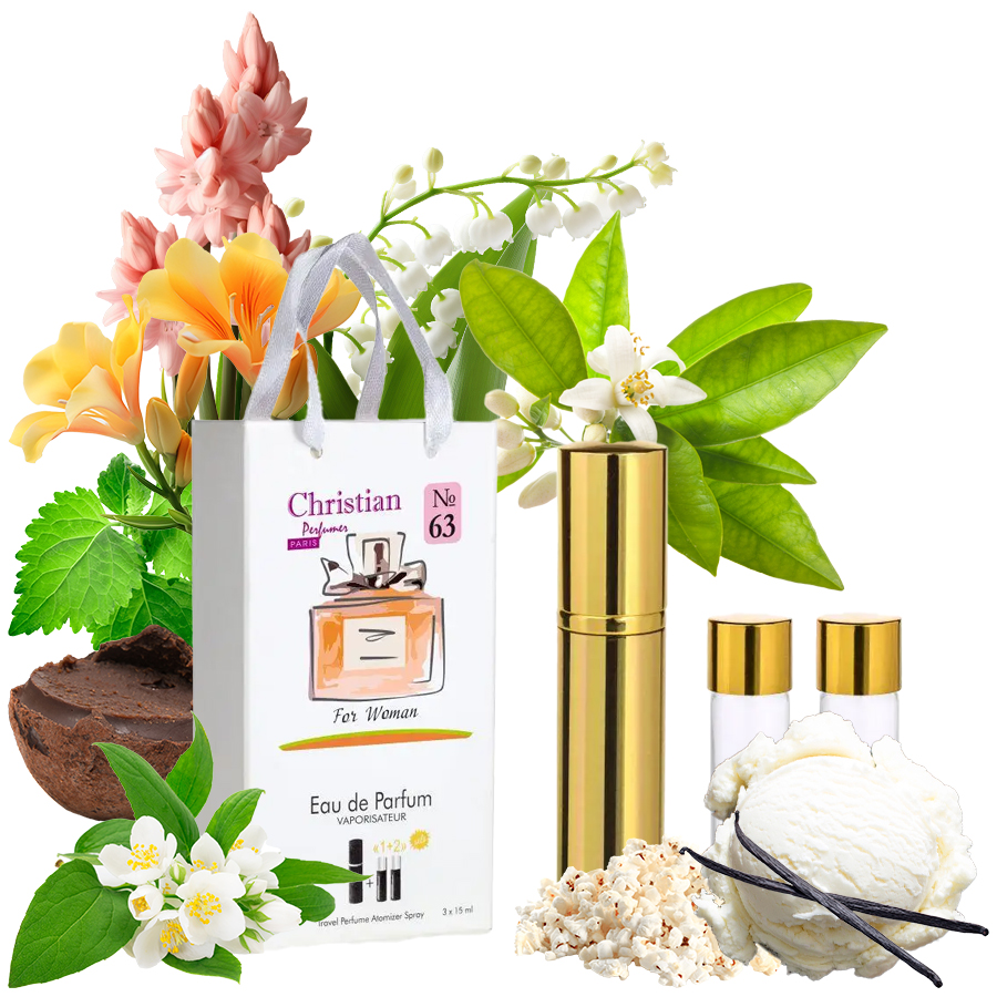 Фото Подарункові набори парфумерії Набір парфумерії для жінок 3x12 ml Christian K-155w № 63 за мотивами 