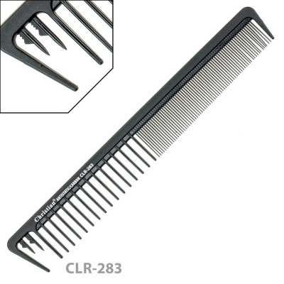 Фото Гребешок для волос карбоновый антистатический крупно-мелкозубый Christian CLR-283 Christian